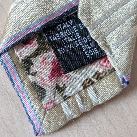 🇬🇧PAUL  SMITH silk tie, cream with blue lines - Picture 7 of 8